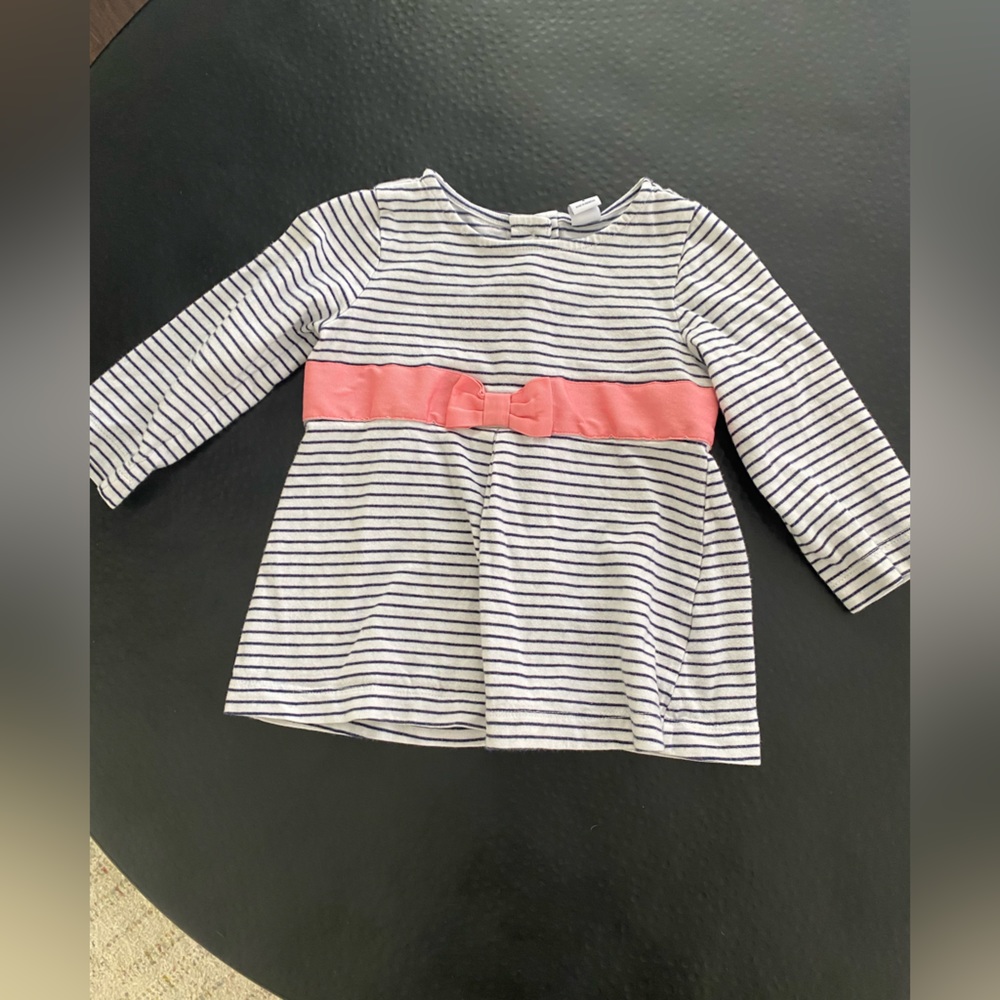 Janie & Jack stripped bow long sleeve
